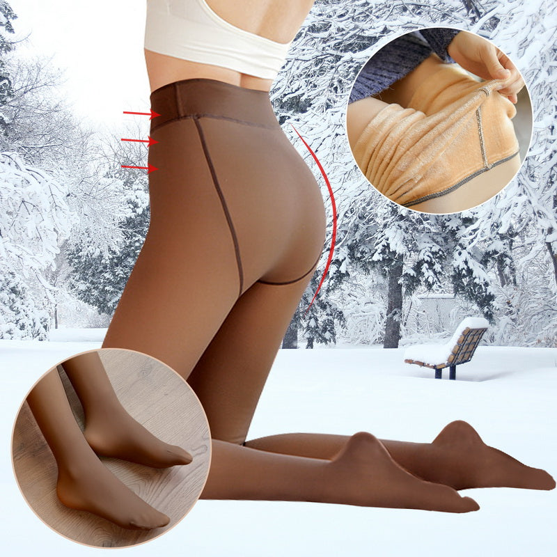 Warme superstretch pluche panty