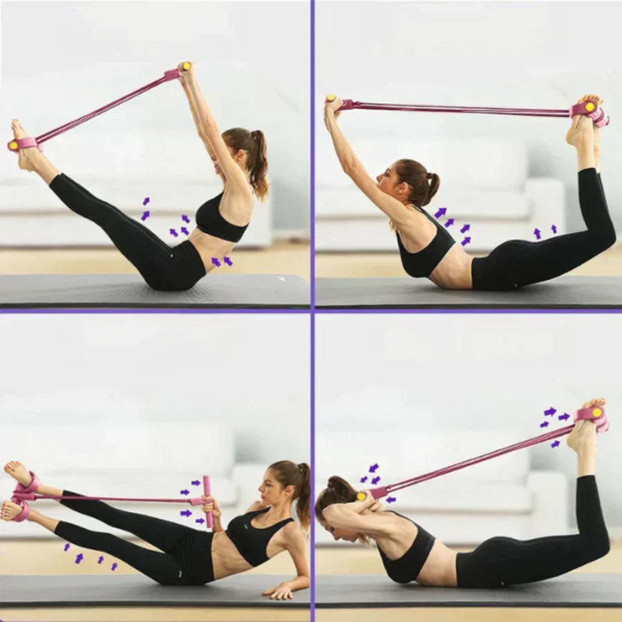 FlexiFit Pro - Pedal Puller Widerstand Band für Fitness Sit-up Yoga-Übung | 50% RABATT