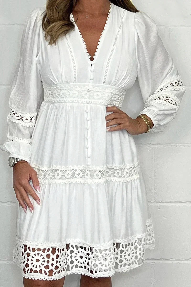 Maria™ - Spitzen Baumwollkleid