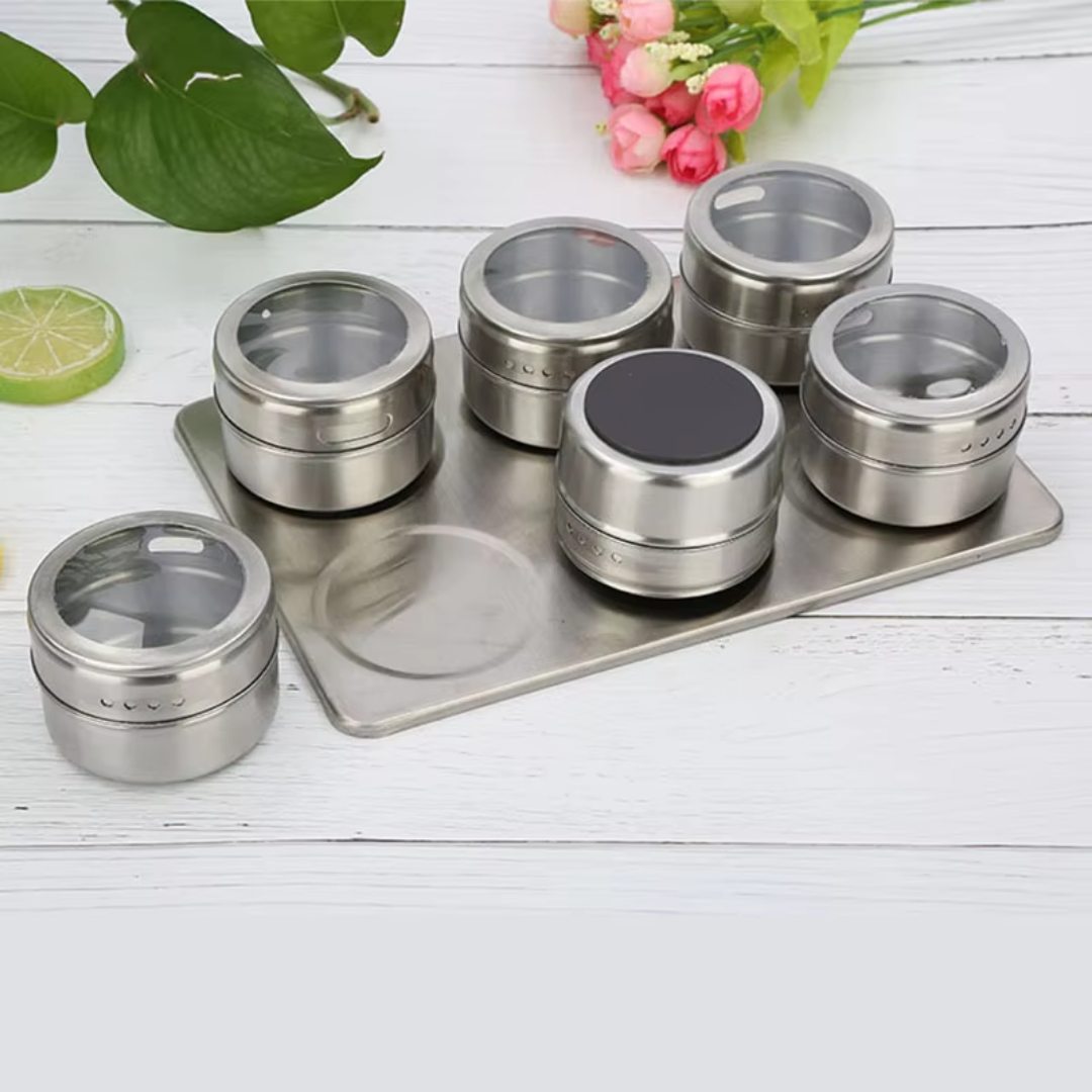 SpiceMag Pro - Magnetische Gewürzdosen Satz | 50% RABATT