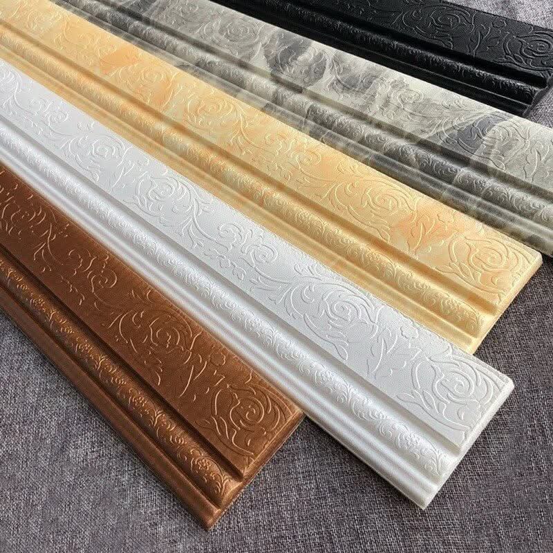 3D-Sockel - Selbstklebende 3D-Wandeinfassung Streifen x 230 cm