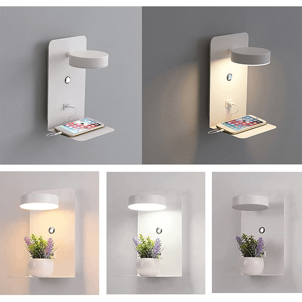 LED Nachtlicht mit USB-Ladegerät - Stilvolle Beleuchtung & Funktionsvielfalt
