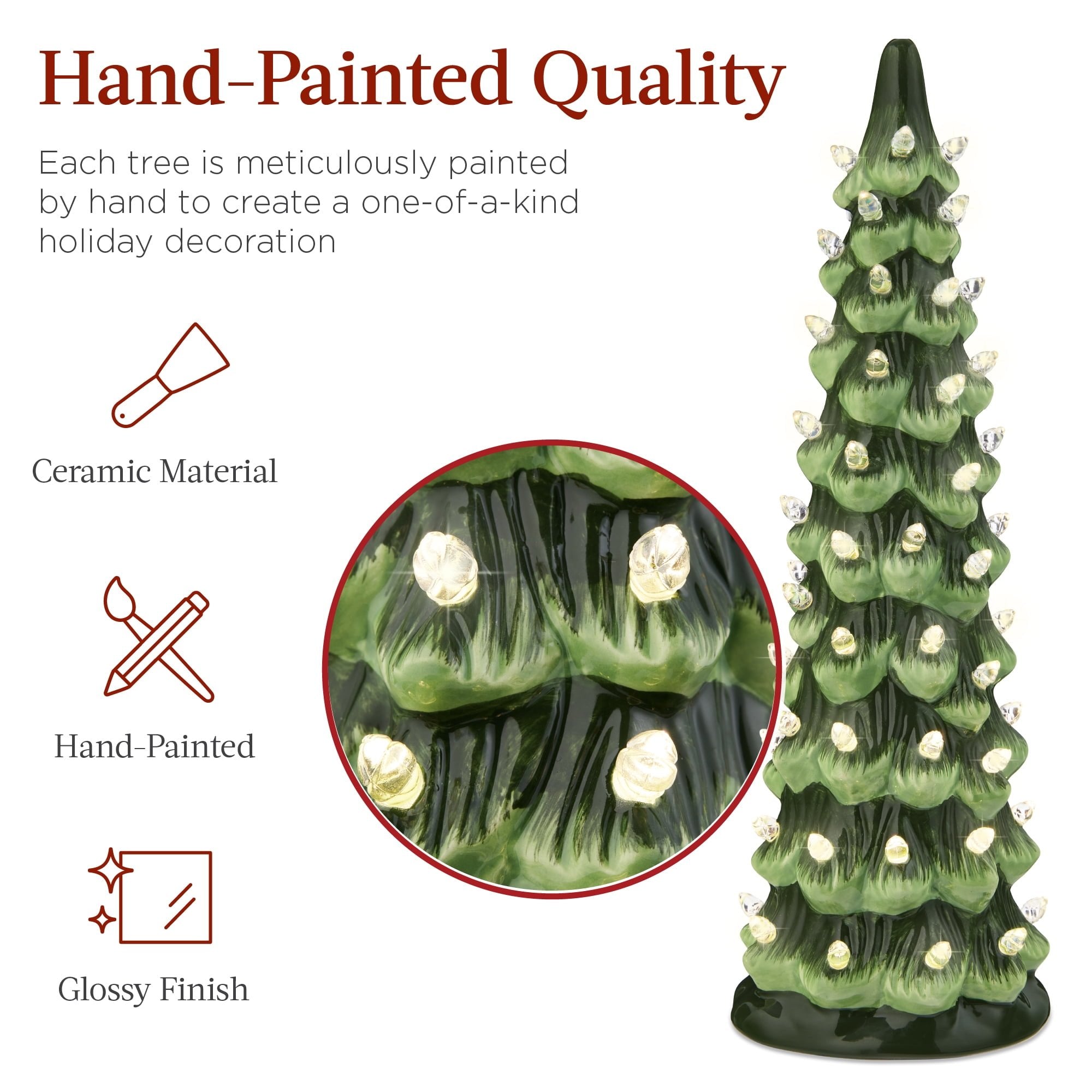 LumiGlow – Handbemalter Weihnachtsbaum aus Keramik