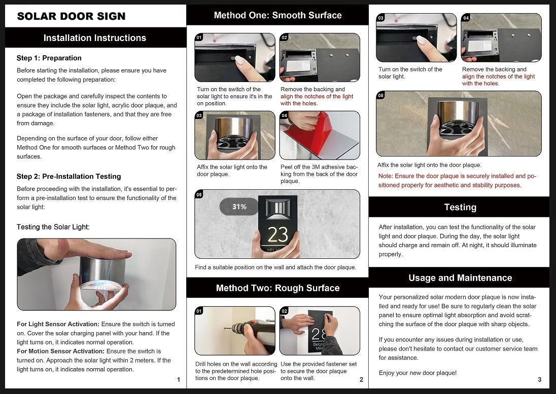 GlowSign - Personalisiertes Hausnummernschild - mit Solarenergie beleuchtet | 50% RABATT