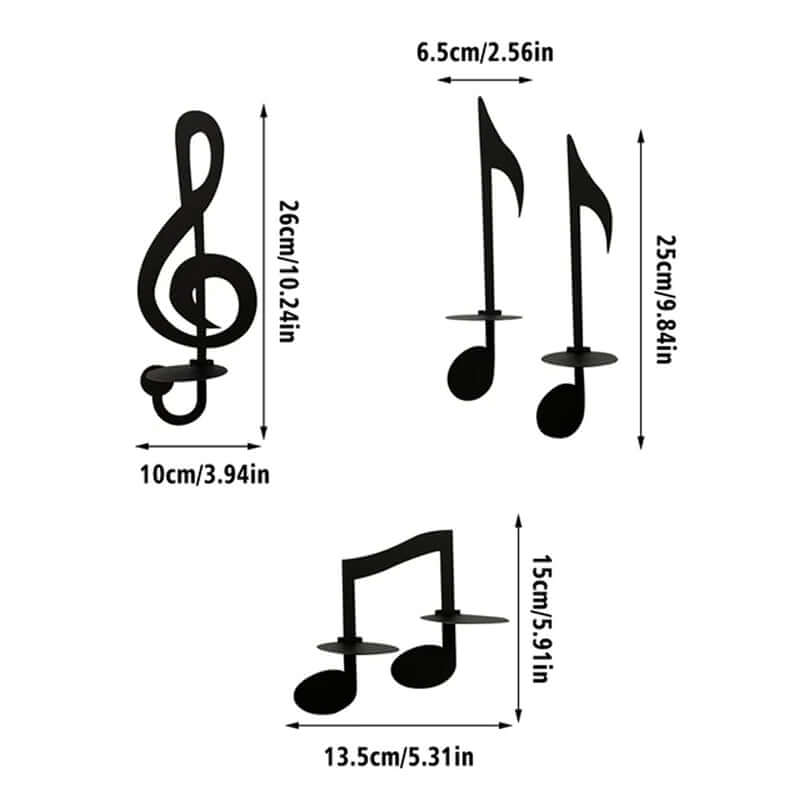 MusikLicht  - Musiknuss-Wandkerzenleuchter | 50% RABATT