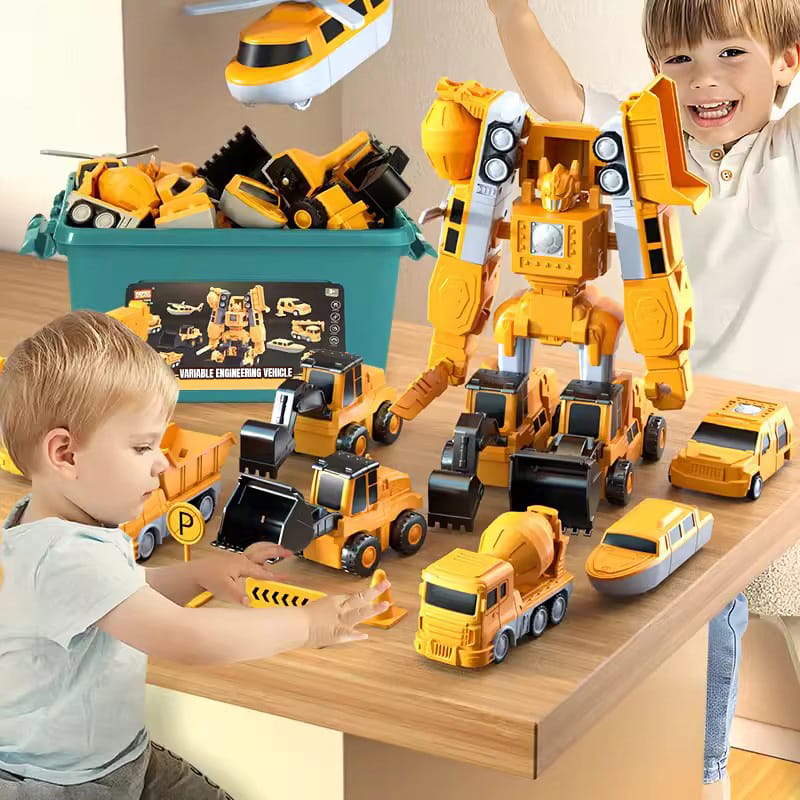 MagnaBuild – Magnetisches Transformations-Baufahrzeug-Spielset