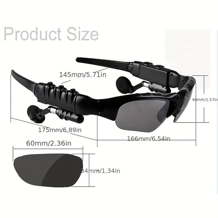 SoundVision™ Kabellose Sportbrille mit Bluetooth & Polarisierung