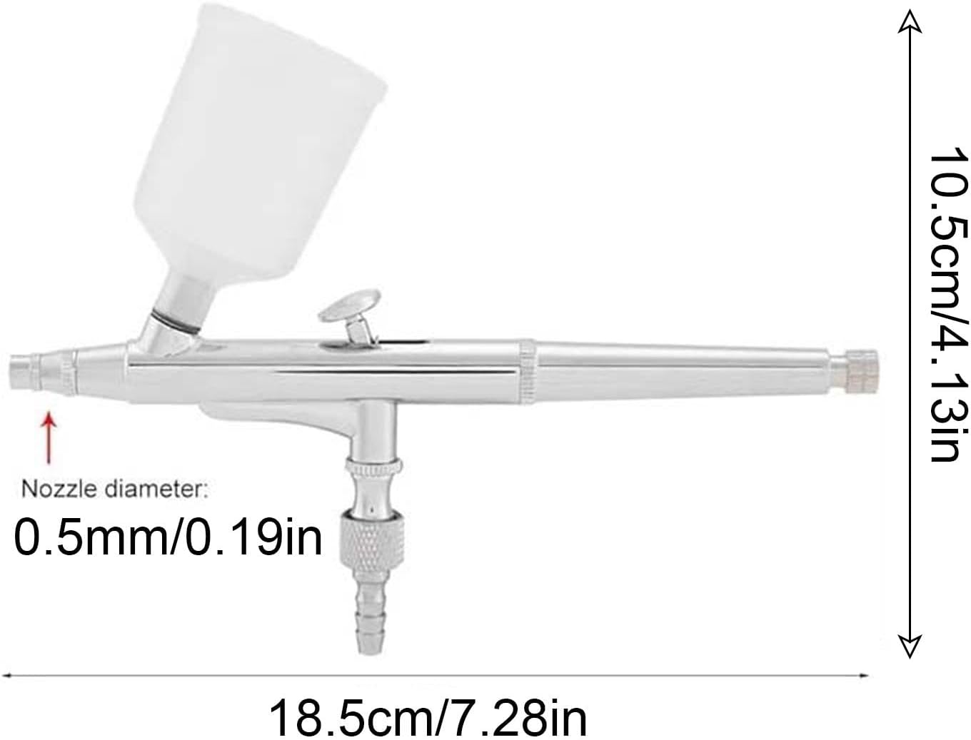 Dual-Action Airbrush-Set mit großer Farbbecherkapazität – Spritzpistole für Malerei & Kunst