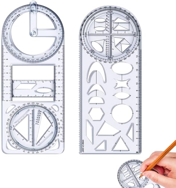 Multifunktionales geometrisches Zeichnungslineal