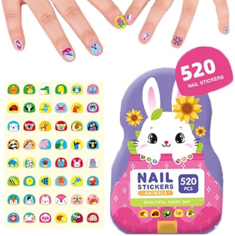 FunNails - 520 Stücke Nagelaufkleber für Kinder | 50% RABATT