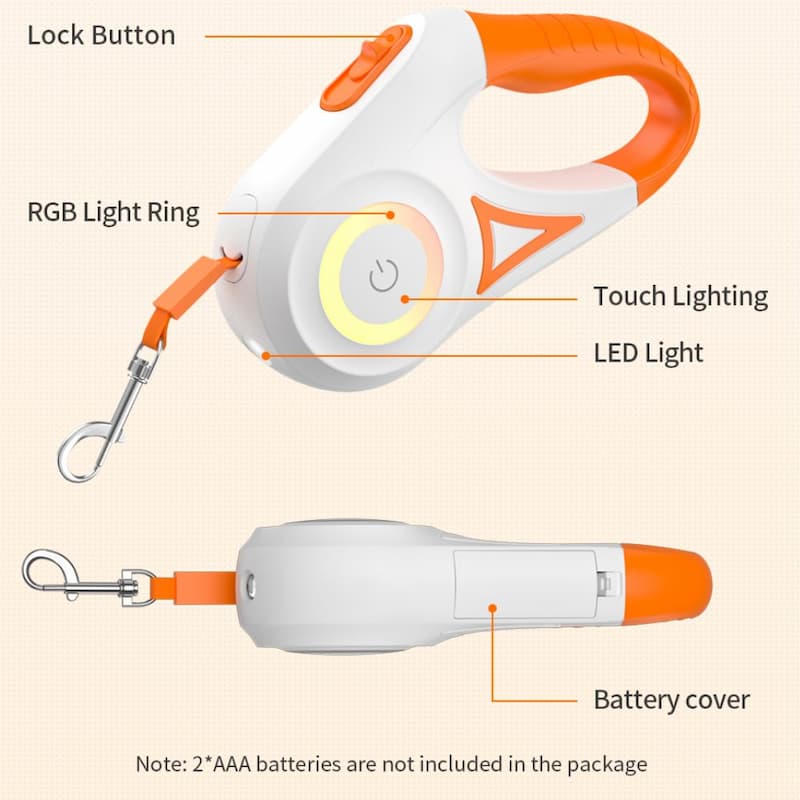 EasyLeash™ Hundeleine für Nachtspaziergänge | 50% Rabatt