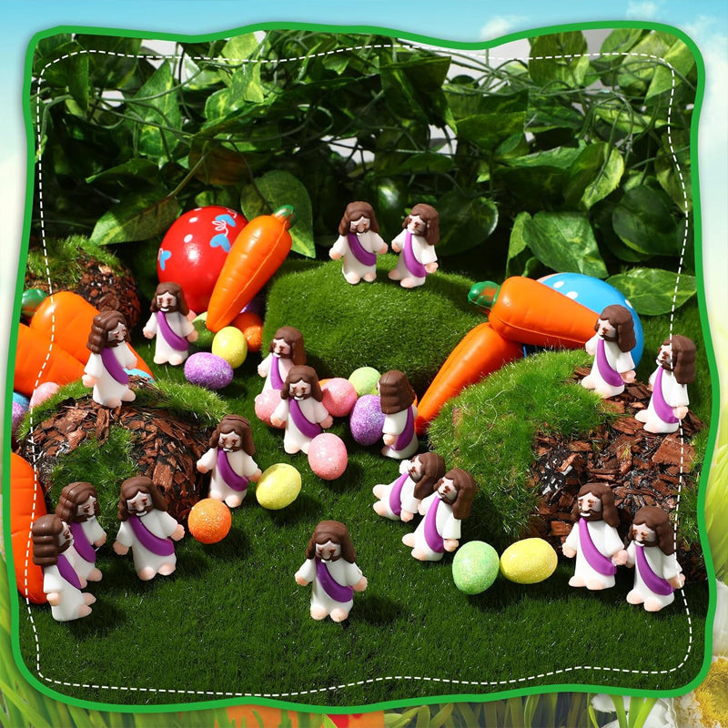 24 Stück Mini-Jesus-Figuren für Osterdekorationen