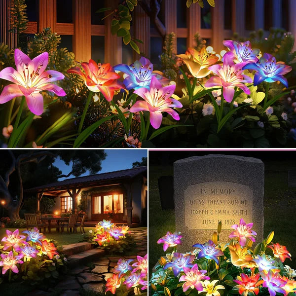 🔥HEISSER VERKAUF 49% RABATT🔥🎄Solarbetriebene blühende Lilienblumen Lichter🎄
