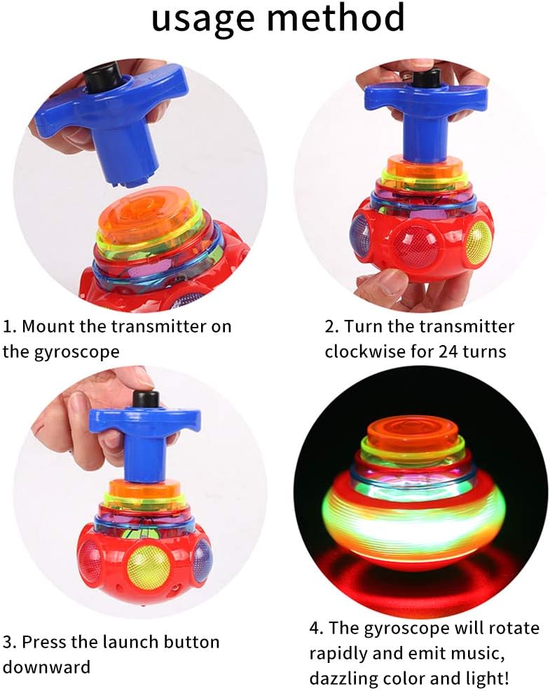 Blinkender Musikkreisel - Farbenfrohes Spielzeug für Kinder mit Musik
