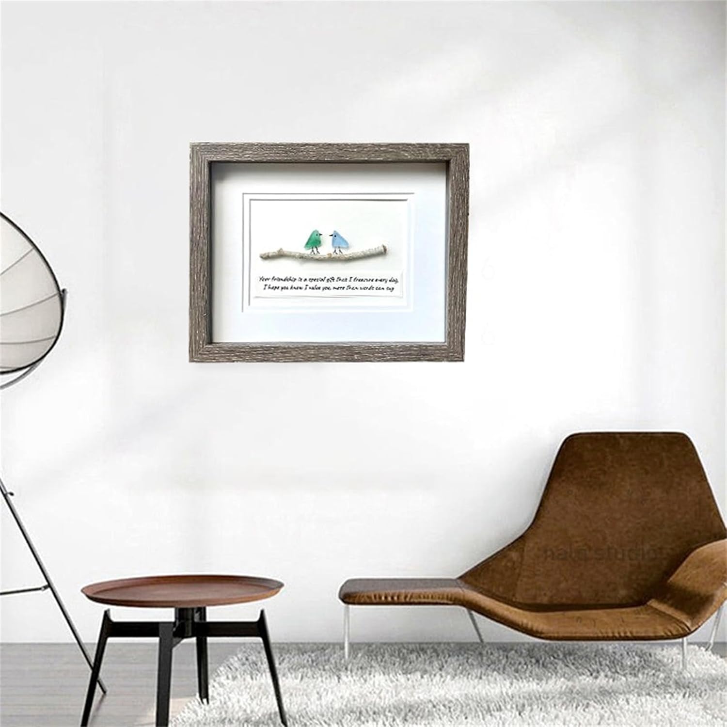 OceanSoul™ Bilderrahmen mit Meerglas-Vögeln | 50% Rabatt