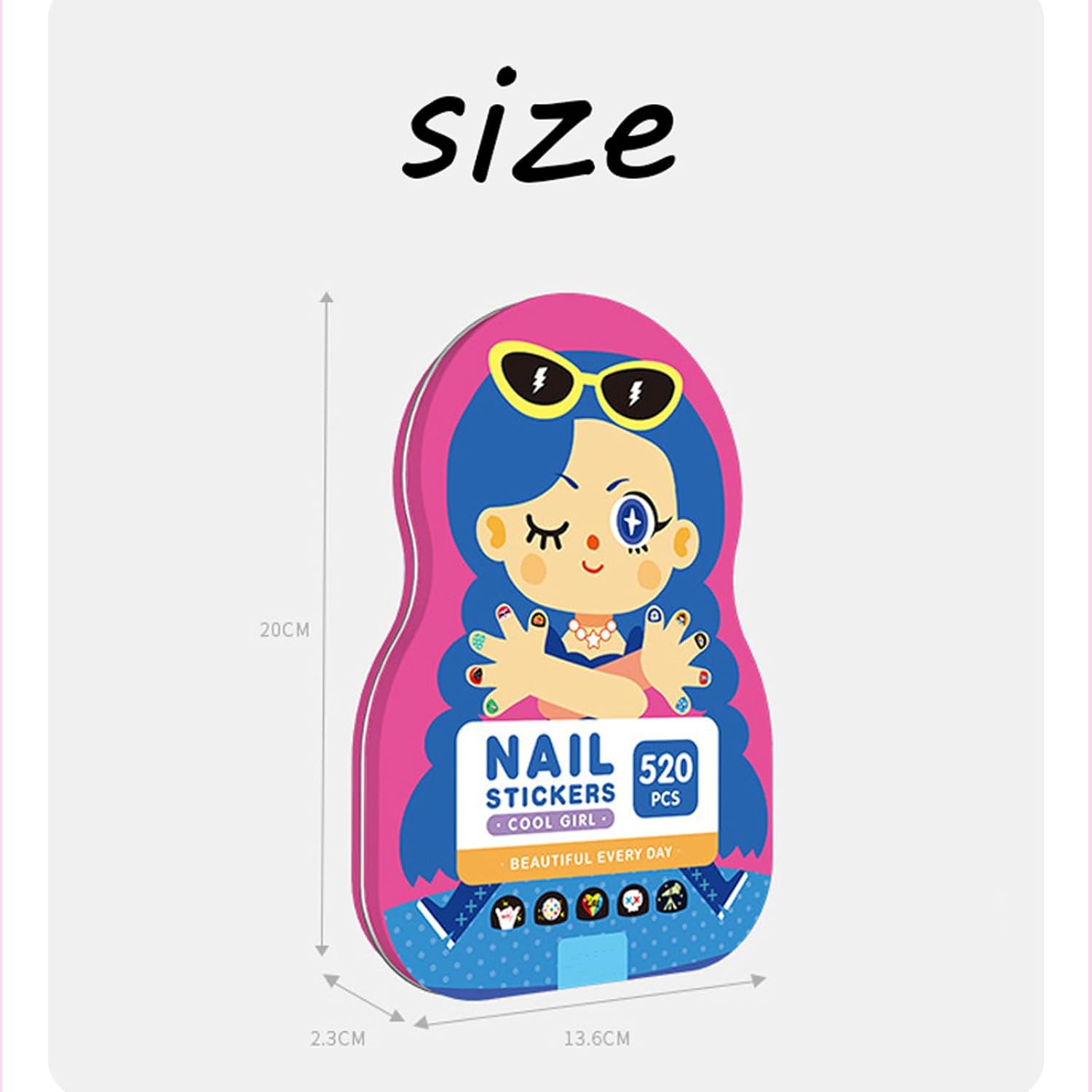 FunNails - 520 Stücke Nagelaufkleber für Kinder | 50% RABATT