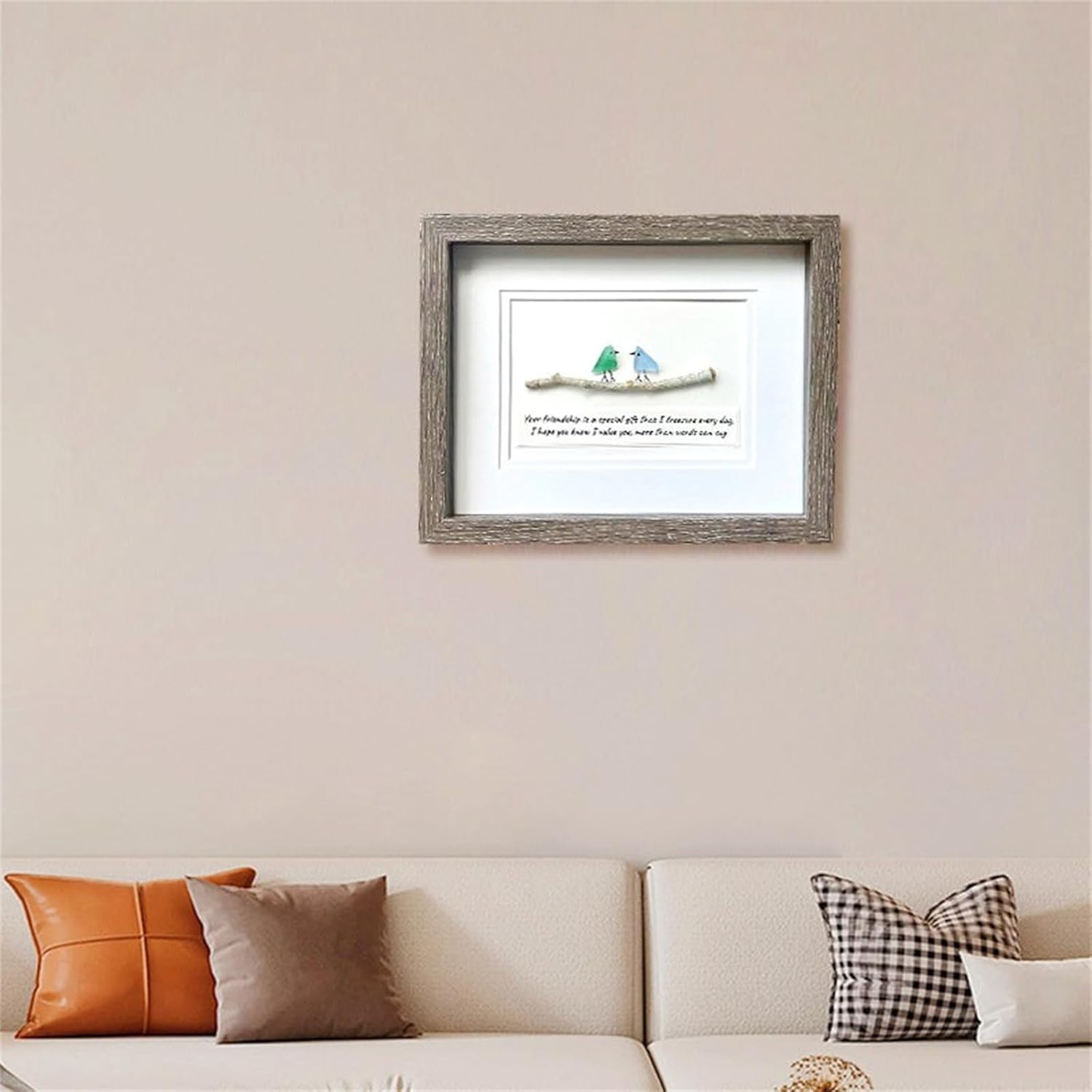 OceanSoul™ Bilderrahmen mit Meerglas-Vögeln | 50% Rabatt