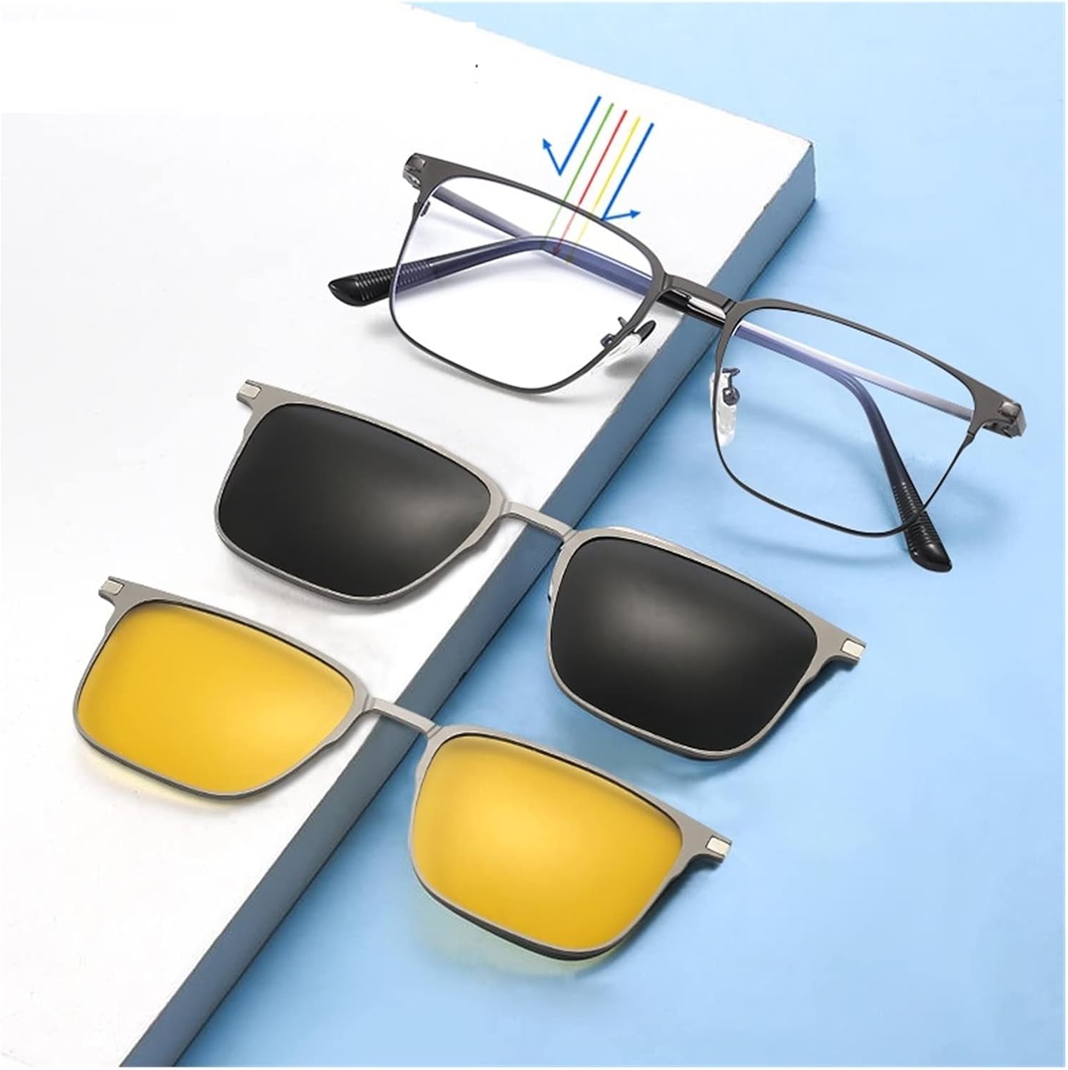 FlexiVision™ 3-in-1 Magnetische Clip-On Brille
