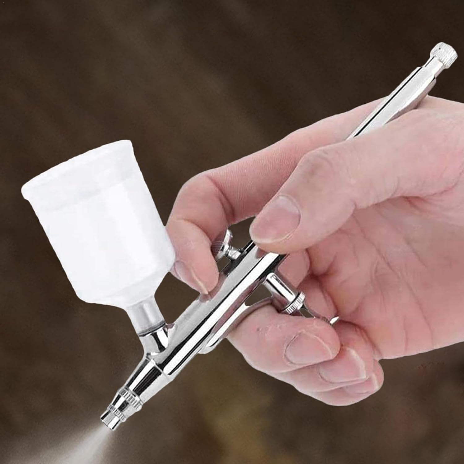 Dual-Action Airbrush-Set mit großer Farbbecherkapazität – Spritzpistole für Malerei & Kunst