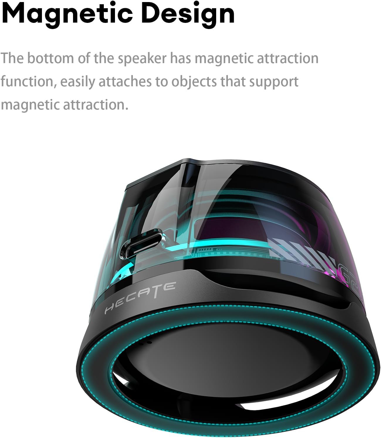 Edifier Hecate by G200 Ultrakompakter magnetischer Bluetooth-Lautsprecher - Bluetooth V5.3