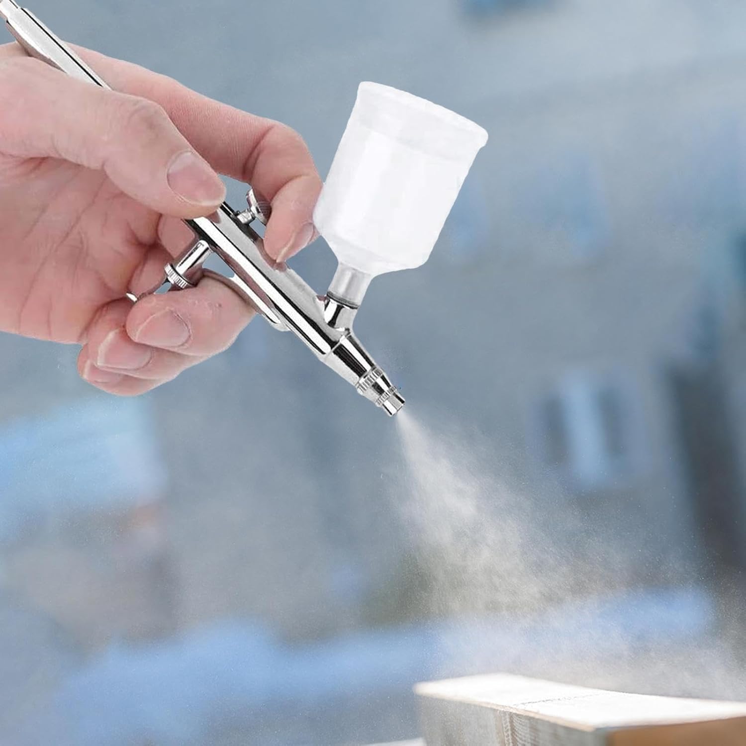 Dual-Action Airbrush-Set mit großer Farbbecherkapazität – Spritzpistole für Malerei & Kunst