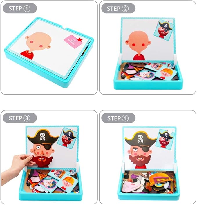 EduMag – Magnetisches Gesichter-Puzzle & Anziehspiel