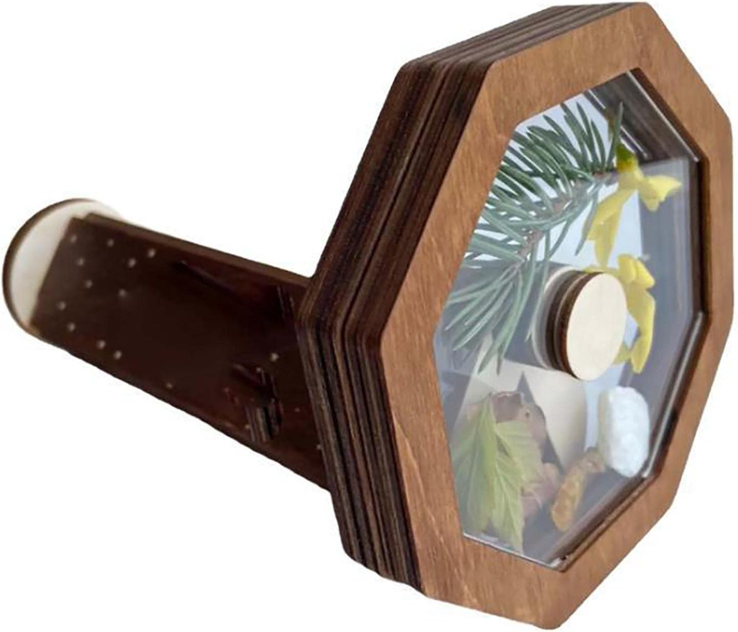 Magisches optisches Kaleidoskop aus Holz