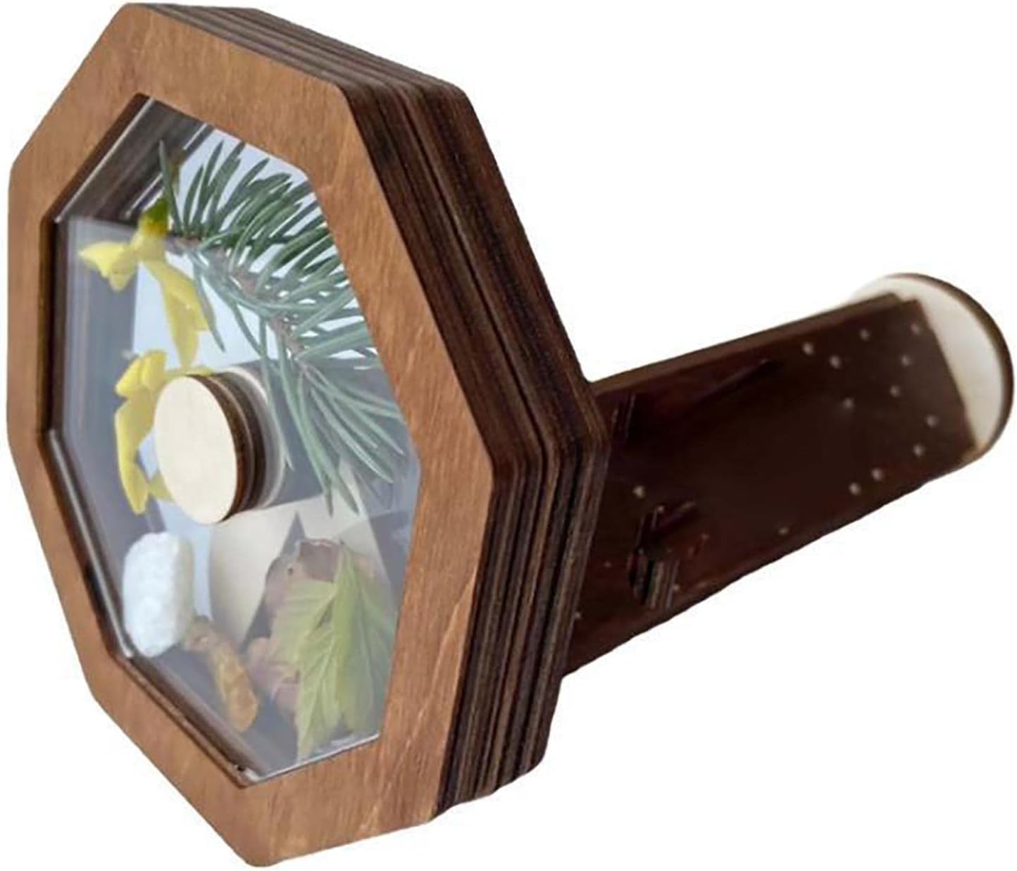 Magisches optisches Kaleidoskop aus Holz