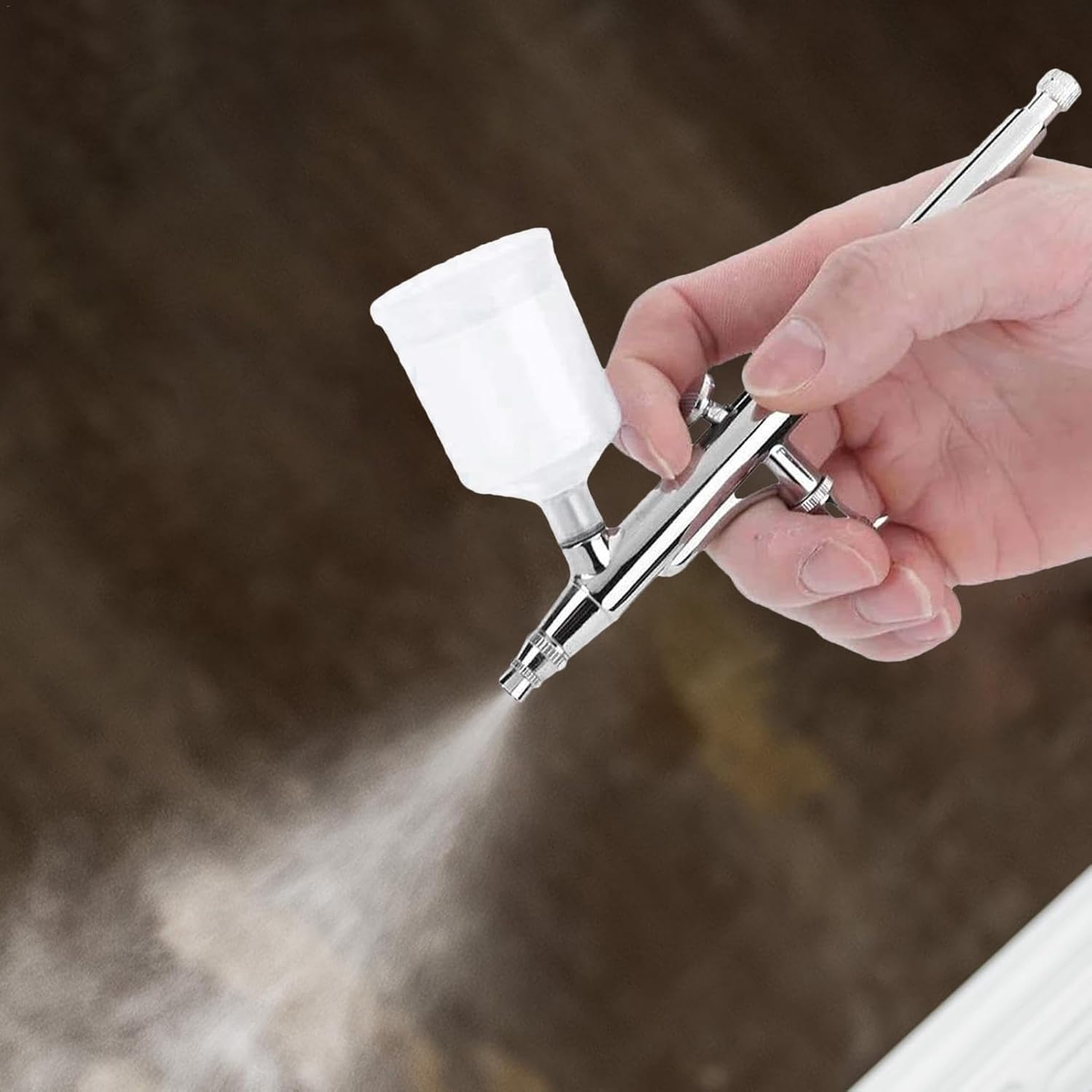 Dual-Action Airbrush-Set mit großer Farbbecherkapazität – Spritzpistole für Malerei & Kunst