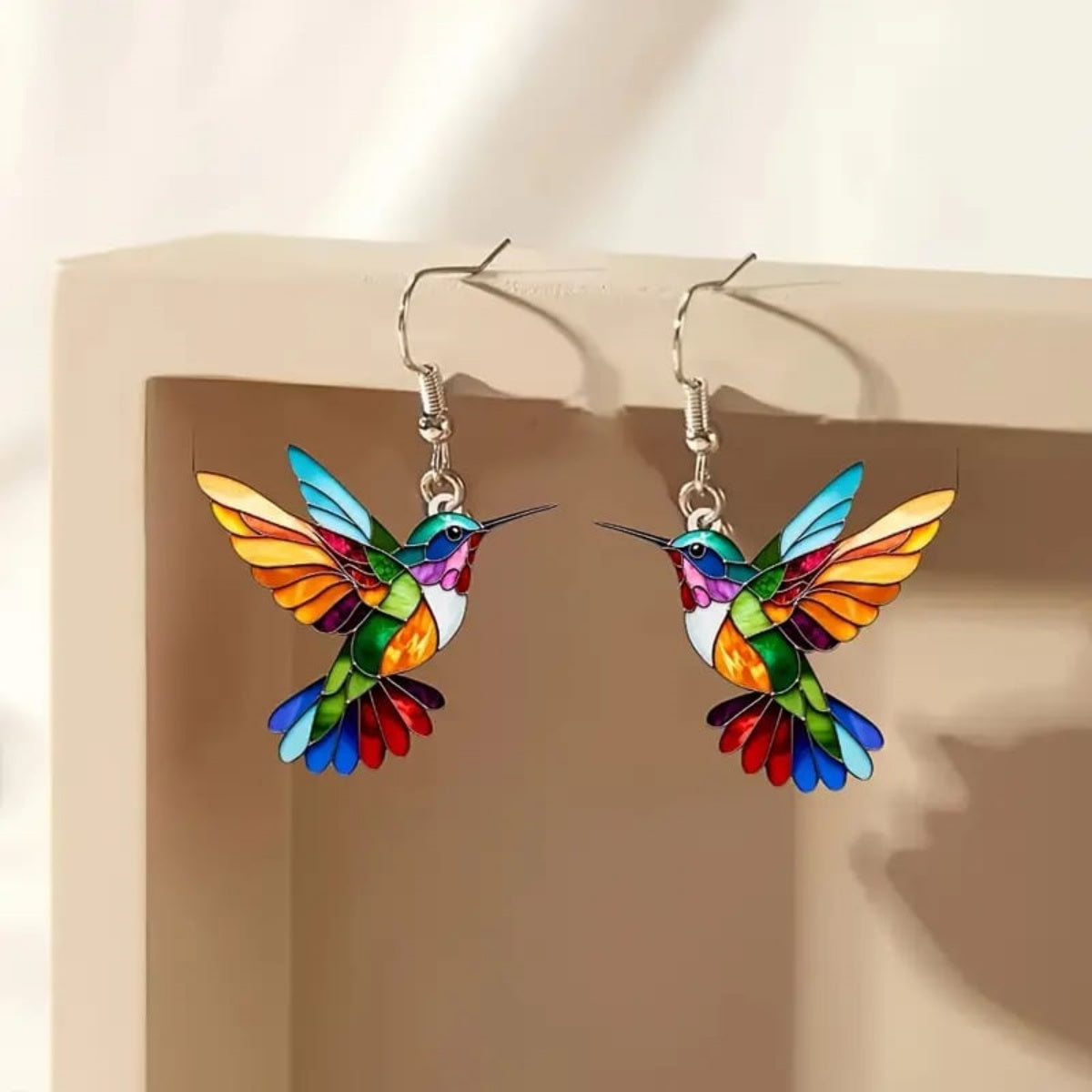 Bunte Kolibri-Ohrringe - Geschenk für Vogelliebhaber