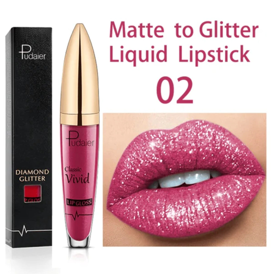 Attraktiver Glitzer-Lippenstift