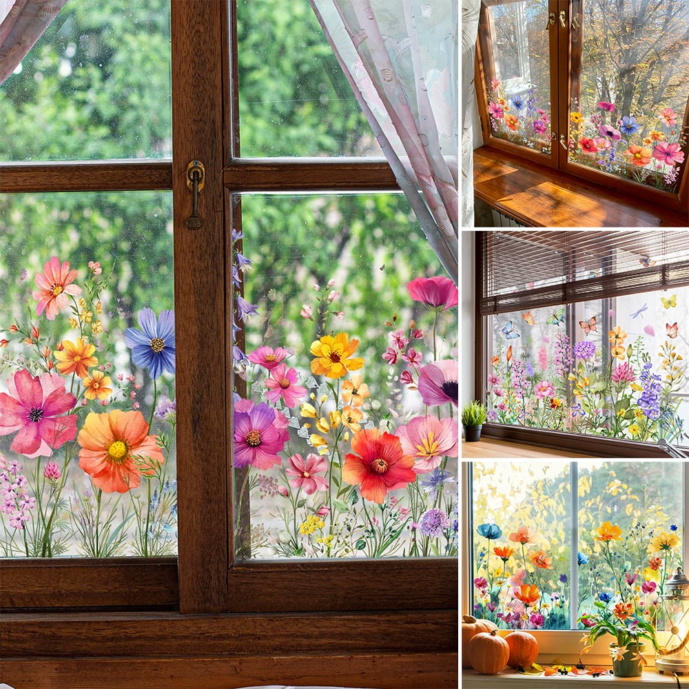 BloomView™ Farbenfroher Fensteraufkleber | 1+1 GRATIS