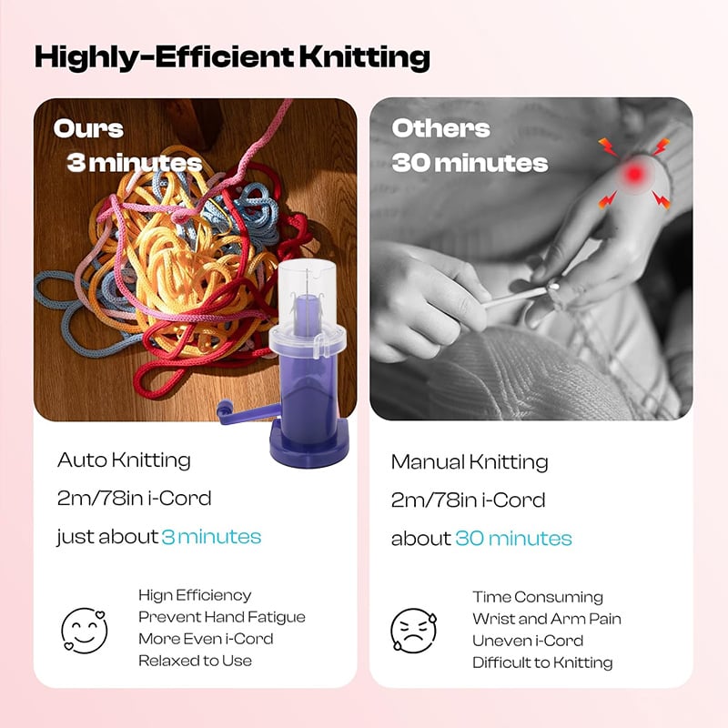 Knitella™ – Automatischer Schnurstricker für müheloses Handarbeiten