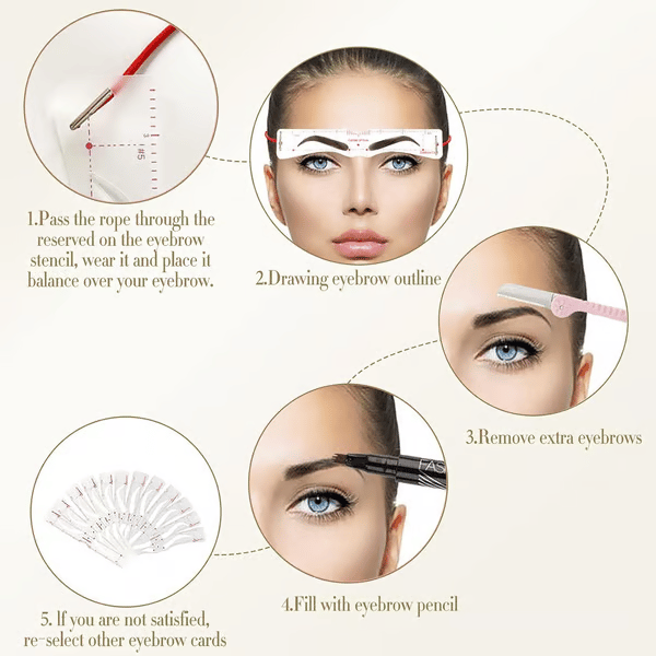 BrowLux™ – Perfekte Augenbrauen Schablonen | 1+1 GRATIS