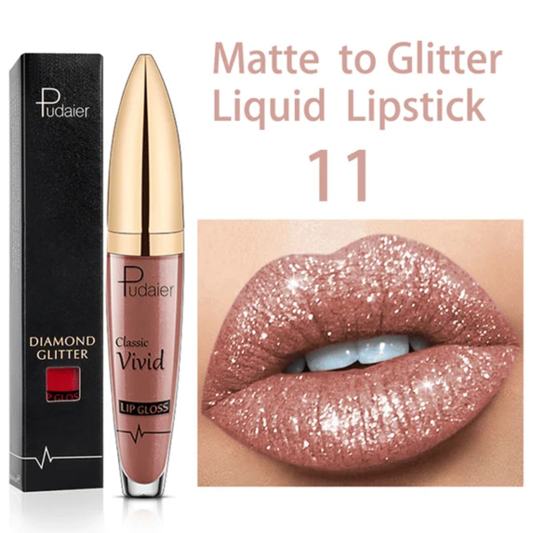 Attraktiver Glitzer-Lippenstift