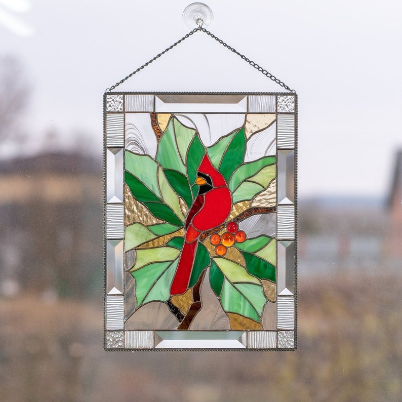 Kardinal Buntes Fenster Panel