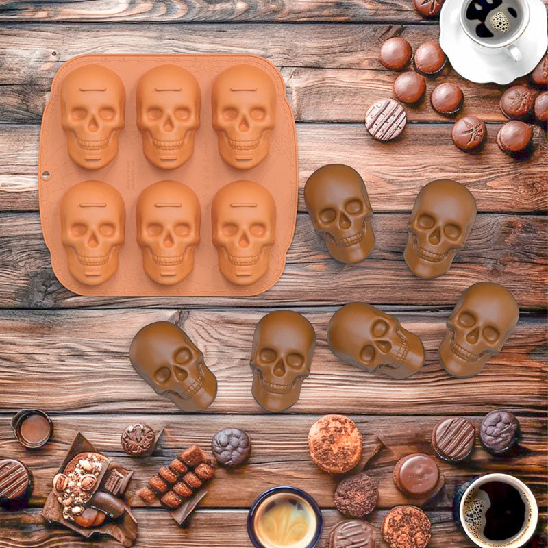 🎃 Totenkopf-Silikonform für Kuchen – Kreative Backideen für jeden Anlass! 💀 | 50% RABATT