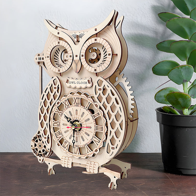 EcoClock - Nachhaltige 3D-Holzuhr aus recycelbarem Birkensperrholz | 50% RABATT