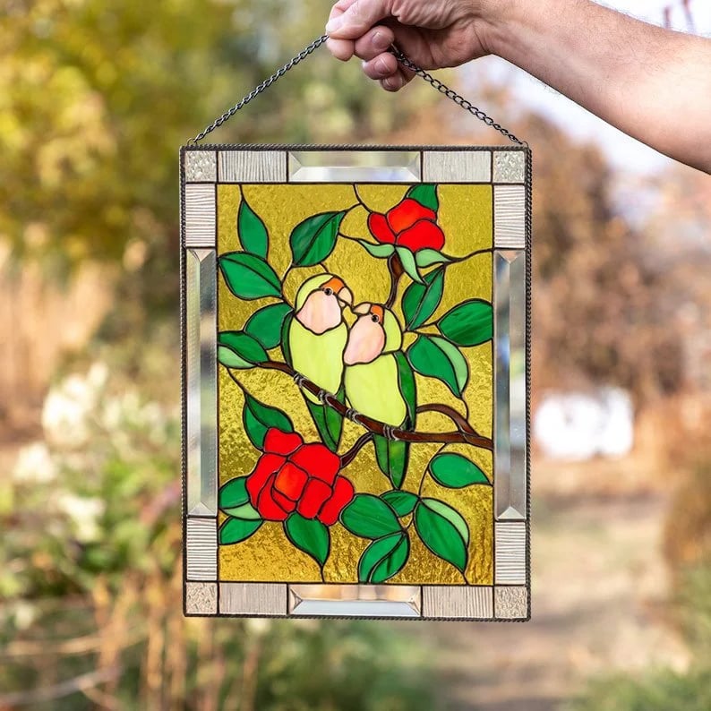 Kardinal Buntes Fenster Panel