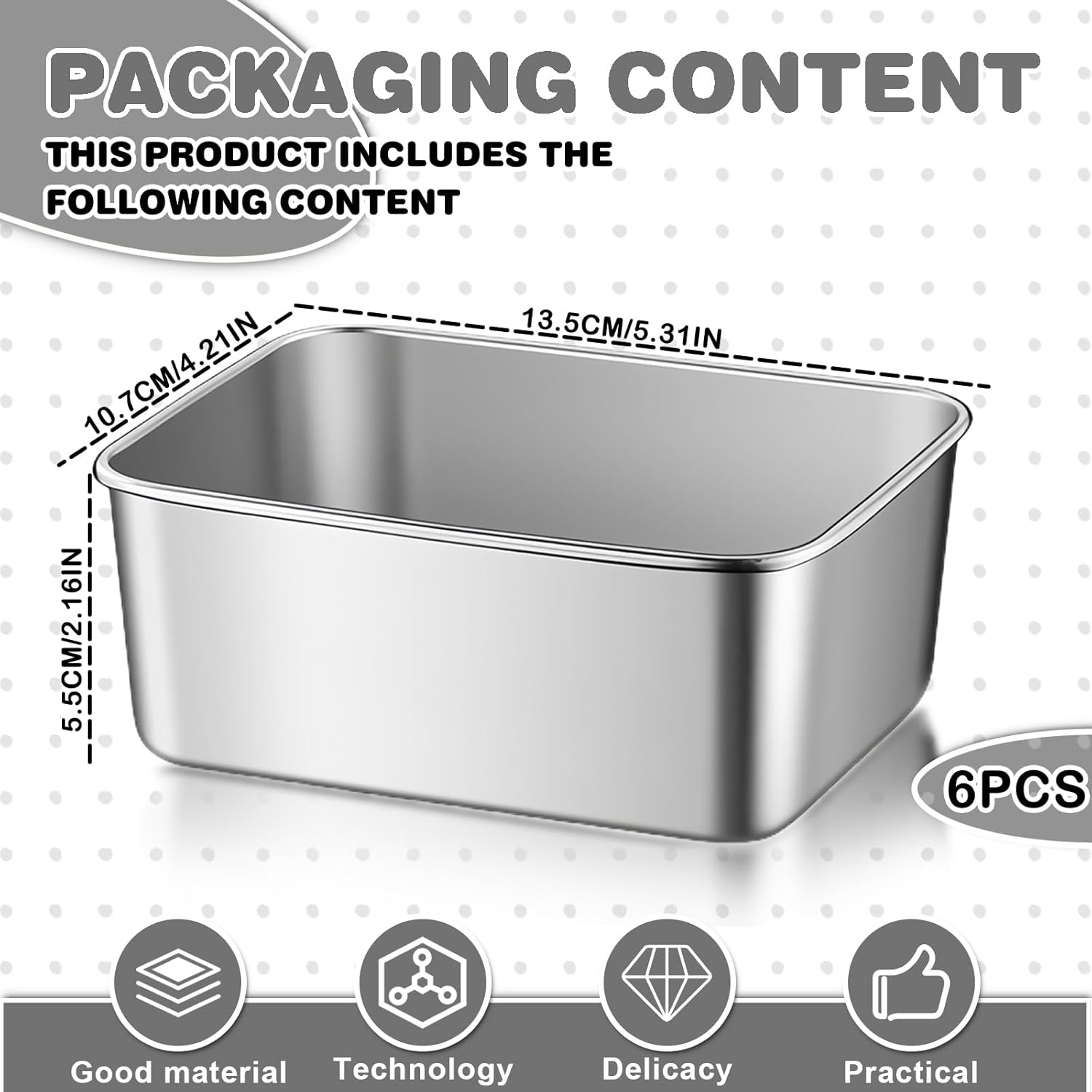 Lebensmittelbehälter - BPA-frei, Frischhaltend, 6er-Pack, 650 ml