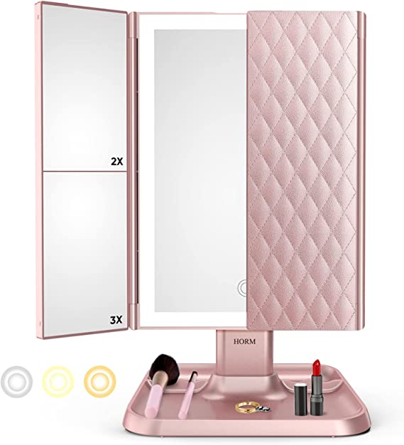 Dreifach-LED-Makeup-Spiegel