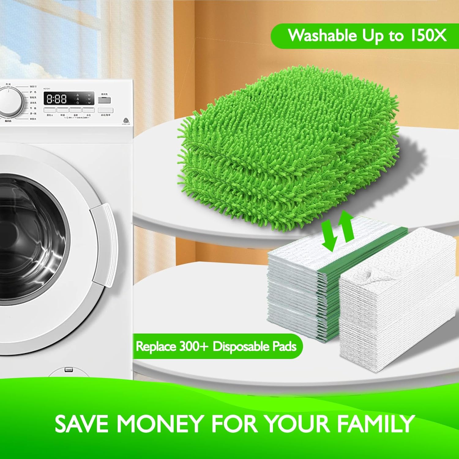 MopLux® Reusable Mop-Nachfüllpads | 50% RABATT