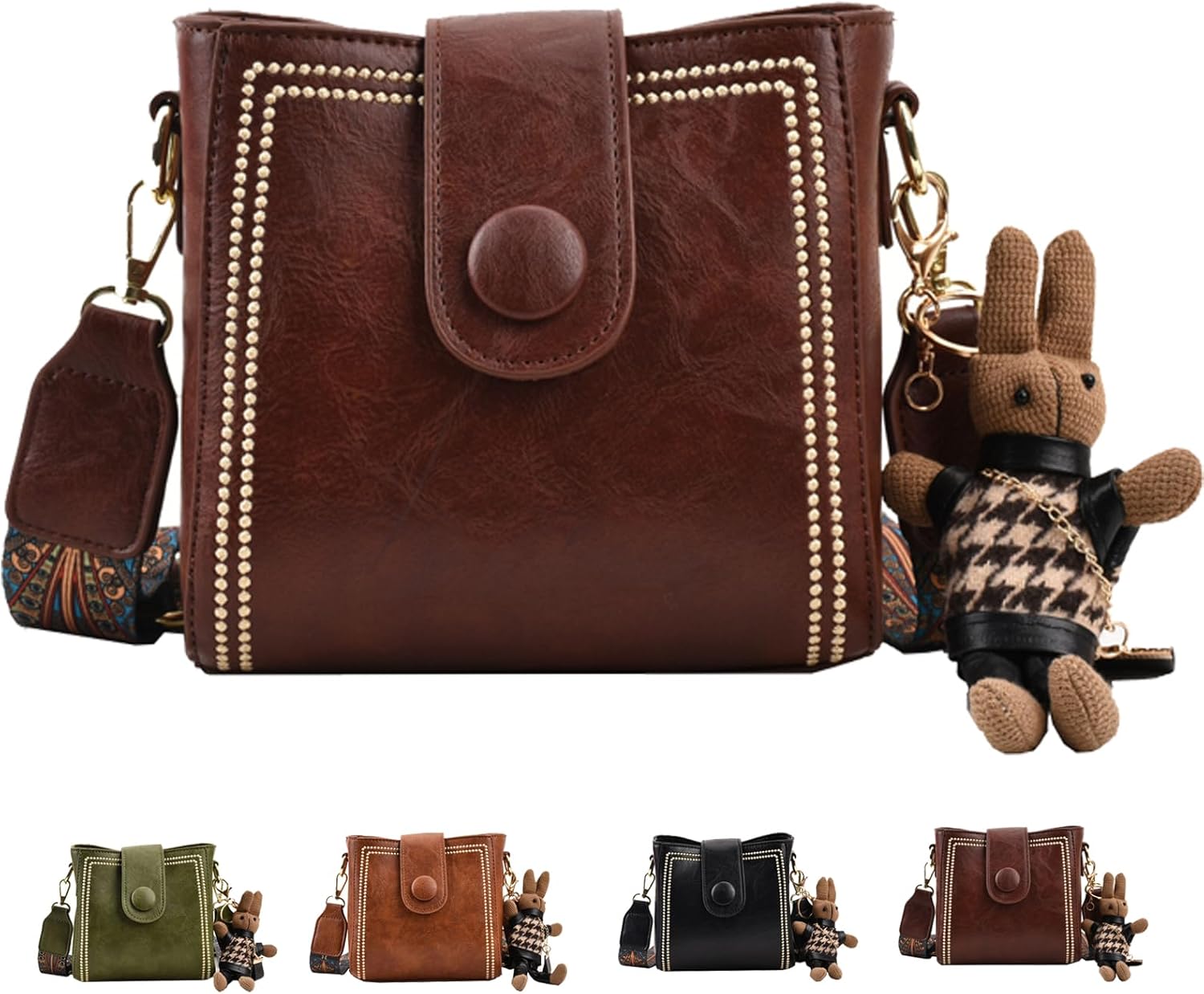 Vintage Fashion Tasche mit verstellbarem breitem Schulterriemen