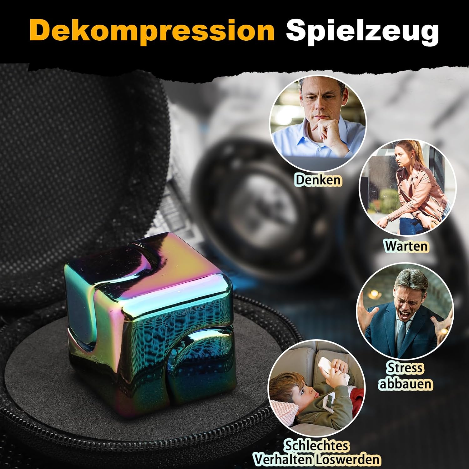 Infinity Fidget Cube Spinner Spielzeug für Kinder und Erwachsene