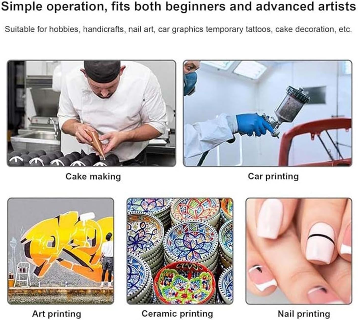 Dual-Action Airbrush-Set mit großer Farbbecherkapazität – Spritzpistole für Malerei & Kunst