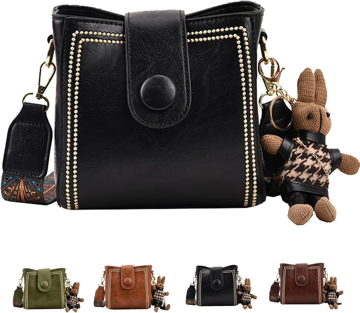 Vintage Fashion Tasche mit verstellbarem breitem Schulterriemen
