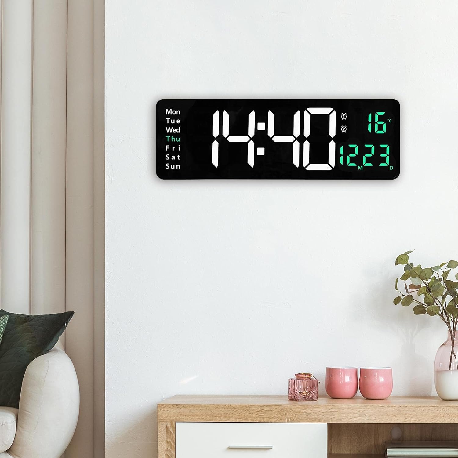 TimeVision Pro  - Großbild-Digitalwanduhr | 50% RABATT