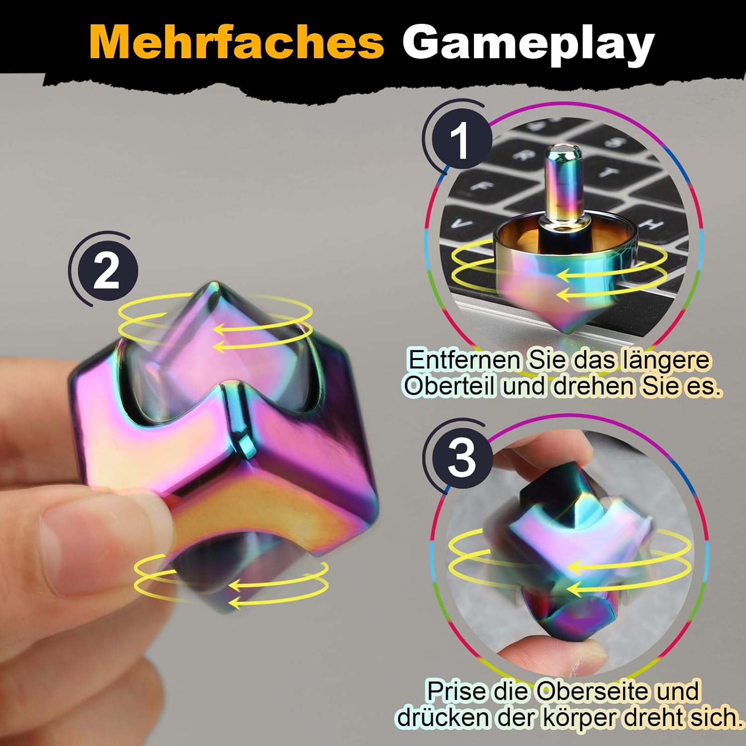 Infinity Fidget Cube Spinner Spielzeug für Kinder und Erwachsene