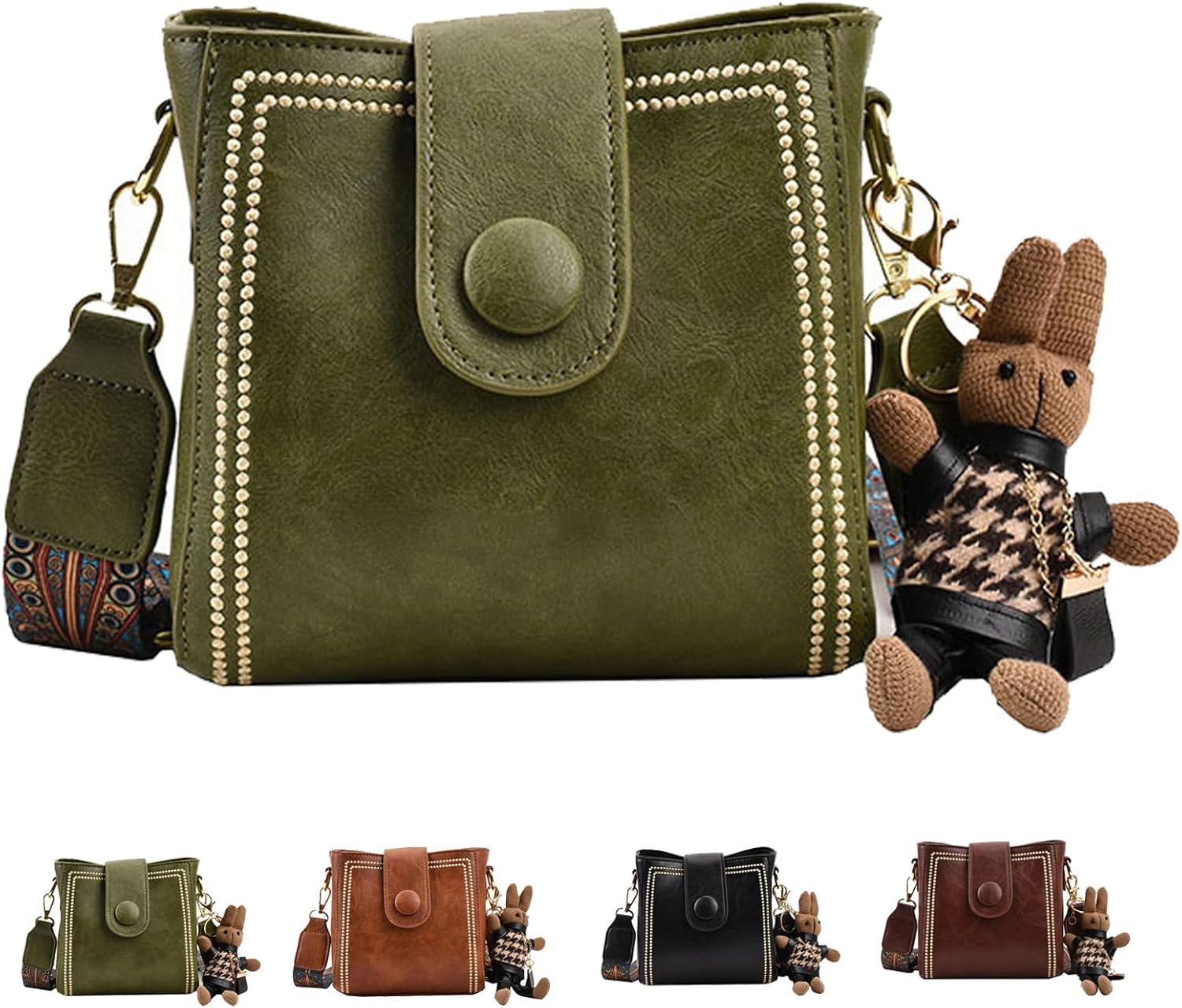 Vintage Fashion Tasche mit verstellbarem breitem Schulterriemen