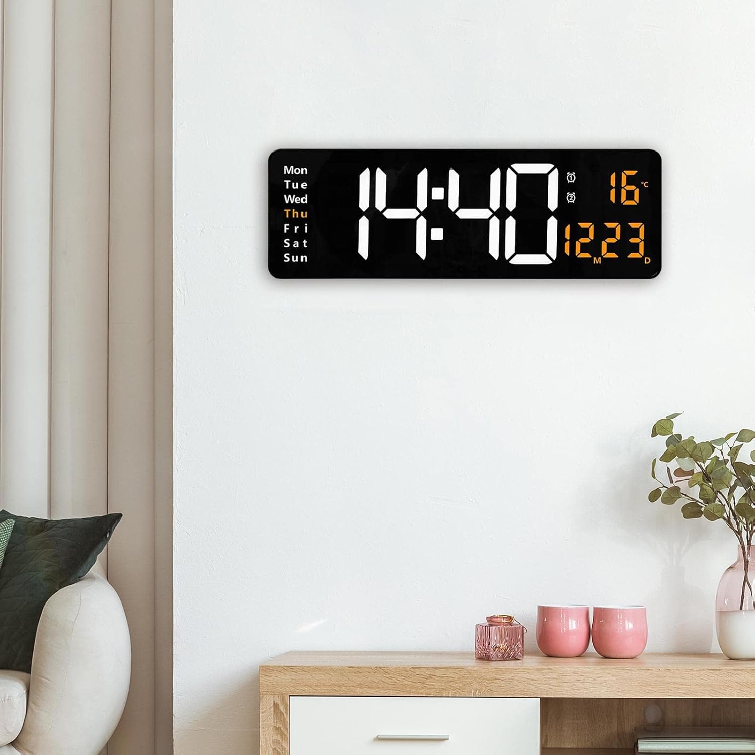 TimeVision Pro  - Großbild-Digitalwanduhr | 50% RABATT